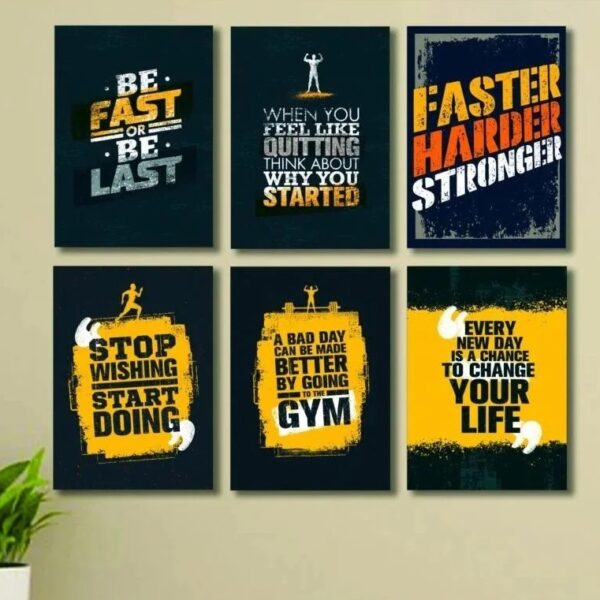 Set of 6 Wall Art Wooden Phototile Frames for Wall Decor